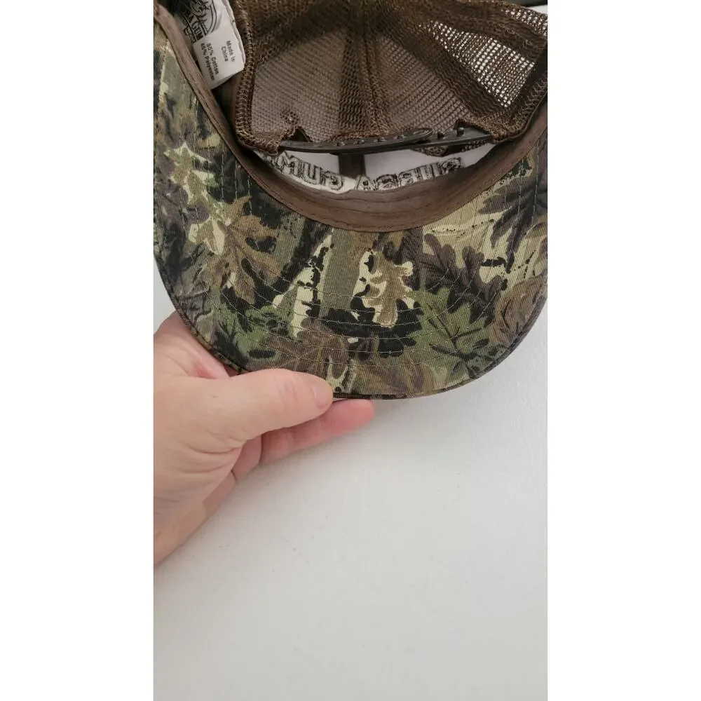 Bubba Gump Shrimp Co Camo Trucker Hat Snapback Brown Mesh Adjustable Cap